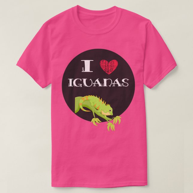 Camiseta I Heart Iguana Lover Gift 5 (Frente do Design)