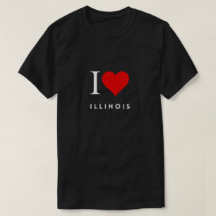 Camiseta I Heart Illinois blk Mens