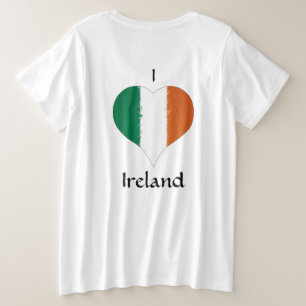 Camiseta I Heart Ireland Irish Tricolor Flag