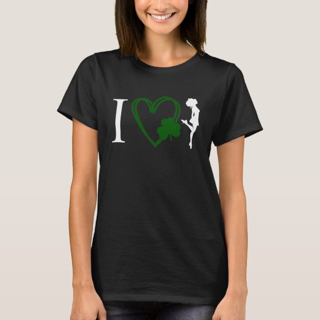 Camiseta I Heart Irish Dance - Duro Calçado Irish Dancer (Frente)