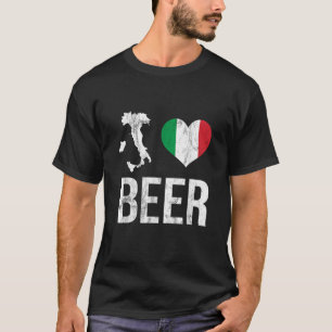 Camiseta I Heart Italiana Beer Pride Love Italy Flag Italia