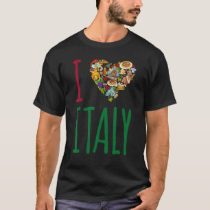Camiseta I Heart Italy Flag Heart Italia Italiano M