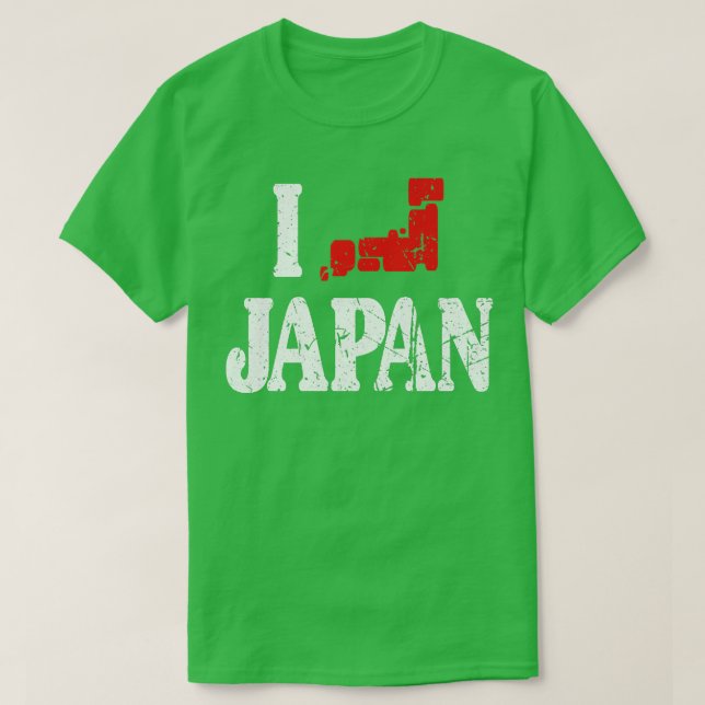 Camiseta I Heart Japan I Love Japanese Map Love Japan Kawai (Frente do Design)