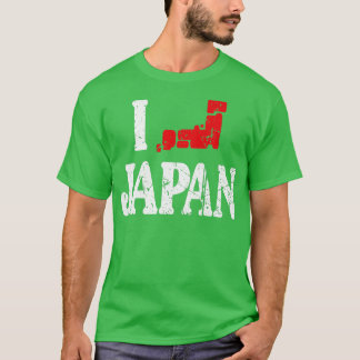 Camiseta I Heart Japan I Love Japanese Map Love Japan Kawai