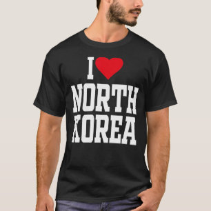 Camiseta I Heart Korea com coração vermelho eu amo a Coreia