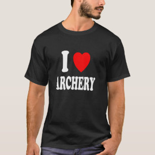 Camiseta I Heart Love Archery Arco Hunting Arrows Competiti