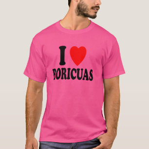 Camiseta I Heart (Love) Boricuas Atração Preferência Puer
