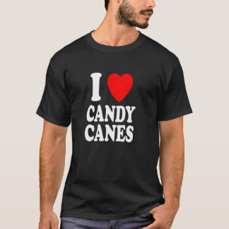 Camiseta I Heart Love Candy Canes Winter Peppermint Christm