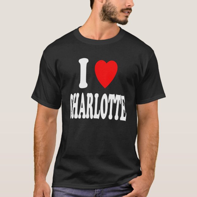 Camiseta I Heart (Love) Charlotte Cute Matching Couple Spou (Frente)