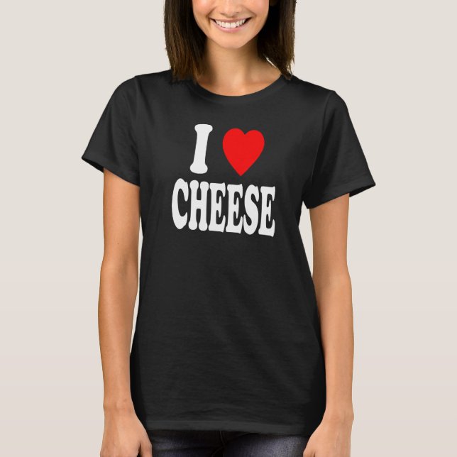 Camiseta I Heart (Love) Cheese Low Carb Keto Premium (Frente)
