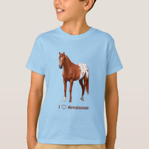 Camiseta I Heart (Love) Chestnut Appaloosa Horses