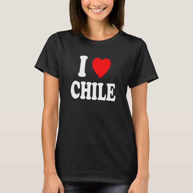 Camiseta I Heart Love Chile Nationality Tourism Travel Vaca (Frente)