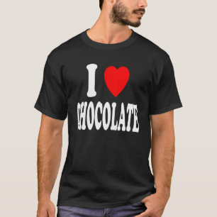 Camiseta I Heart (Love) Chocolate Dark — Leite Branco