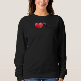 Camiseta I Heart Love Dick EggPlant Raglan