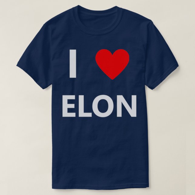 Camiseta I Heart Love Elon Musk Fan Space Gift  (Frente do Design)