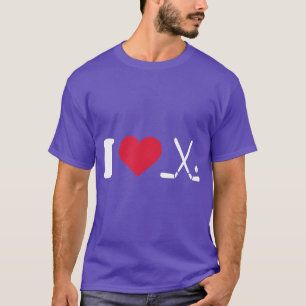 Camiseta I Heart Love Field HockeyUnisex