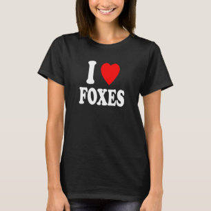Camiseta I Heart Love Foxes Favorite Animal