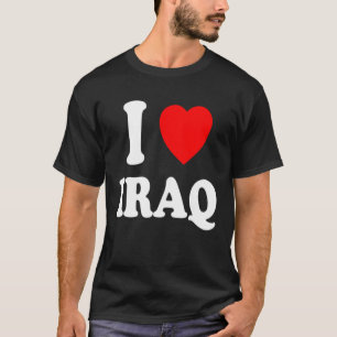 Camiseta I Heart Love Iraque Heritage Nacionalidade Pride H