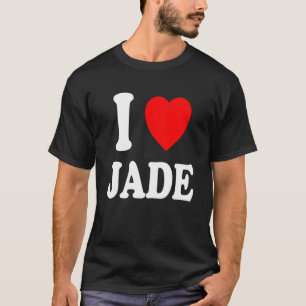 Camiseta I Heart Love Jade Cute Matching Casal Spouse