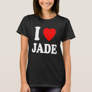 Camiseta I Heart Love Jade Cute Matching Couple Spouse