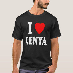 Camiseta I Heart Love Kenya Viagem Turismo Home Vacation
