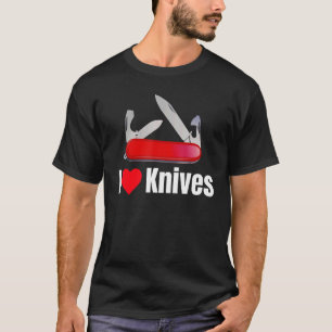 Camiseta I Heart Love Knives Pocket Knife Multi