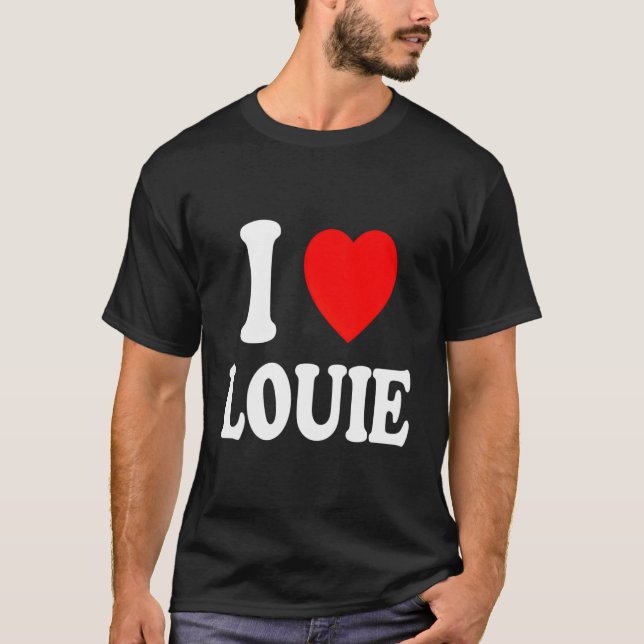 Camiseta I Heart (Love) Louie Cute Matching Casal Spouse M (Frente)