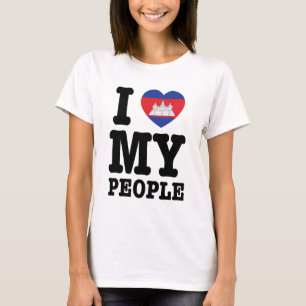 Camiseta I Heart (Love) My Khmer Pessoas