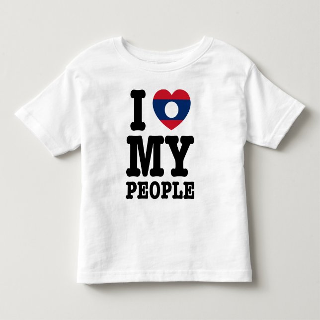 Camiseta I Heart (Love) My Lao Pessoas (Frente)