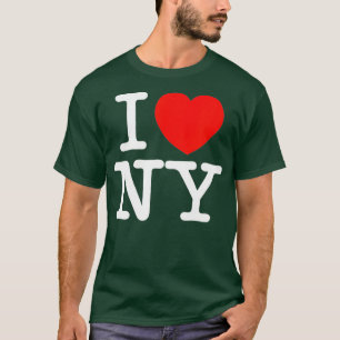 Camiseta I Heart Love NY Nova Iorque NYC Classic Font