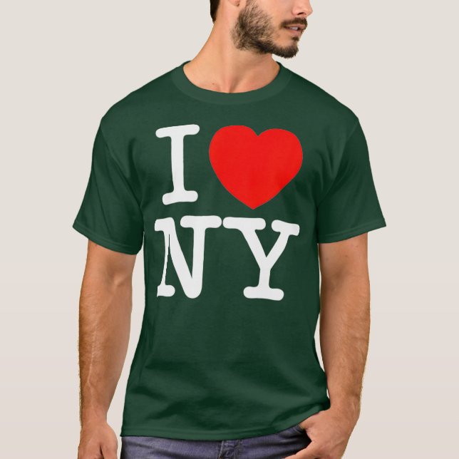 Camiseta I Heart Love NY Nova Iorque NYC Classic Font (Frente)