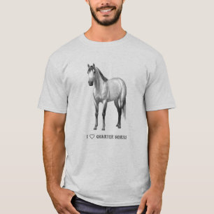 Camiseta I Heart (Love) Quarter Horses Dapple