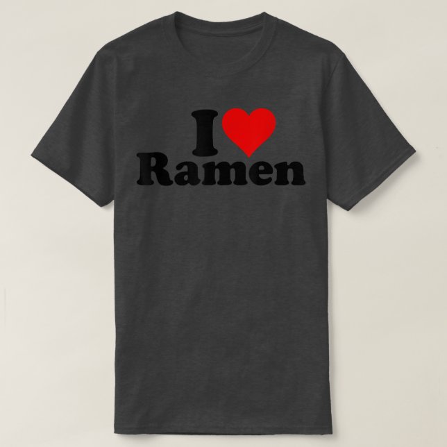 Camiseta I Heart Love Ramen Japonês Noodles431 (Frente do Design)