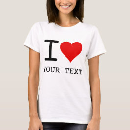 Camiseta I Heart Love Template