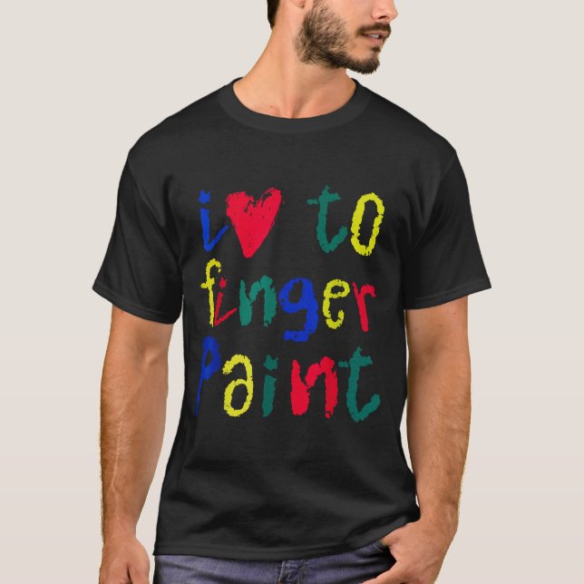 Camiseta I Heart Love To Finger Paint - Funny Couple  (Frente)
