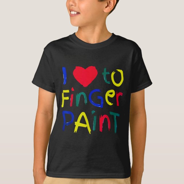 Camiseta I Heart Love To Finger Paint I'm Paint Cute Couple (Frente)