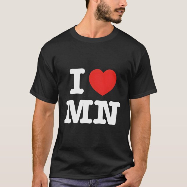 Camiseta I Heart Minnesota Mn Love (Frente)