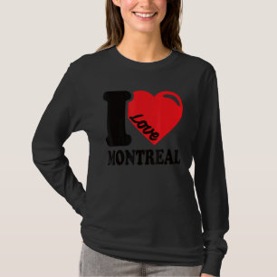 Camiseta I Heart Montreal Beaulinda Cidade Canadense I Love