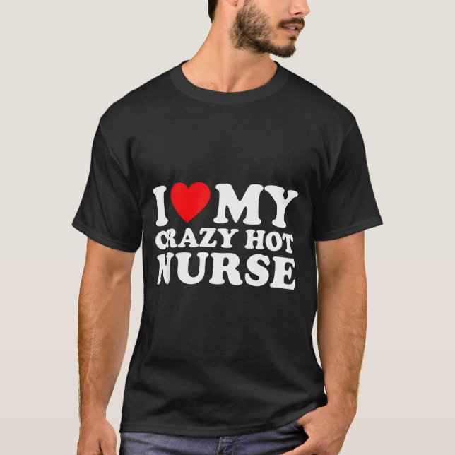 Camiseta I Heart My Nurse Husband Wife Funny Matching Coupl (Frente)