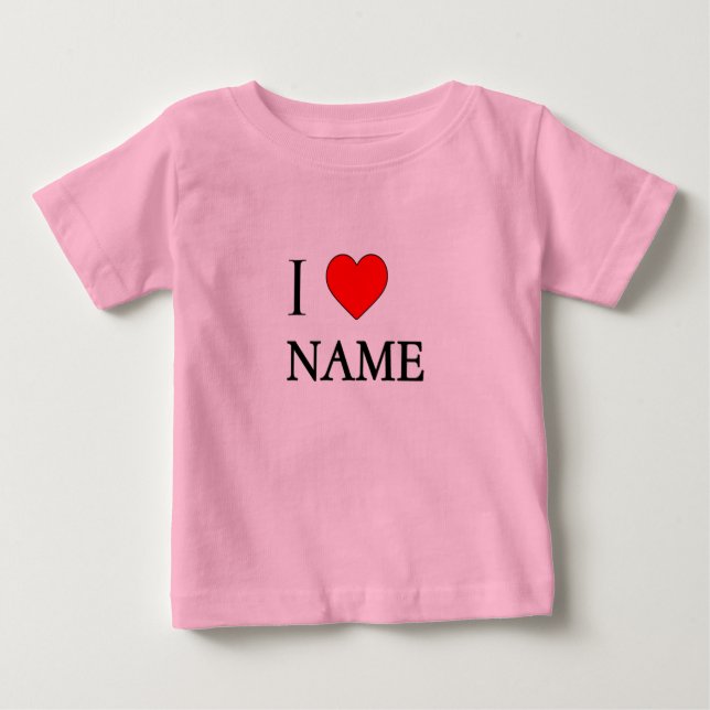 Camiseta I heart name (customisable) (Frente)