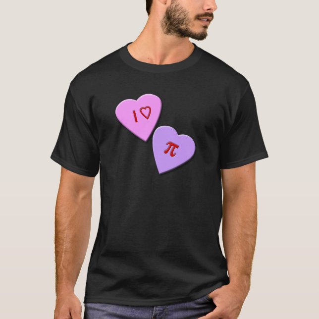 Camiseta I Heart Pi Candy Heart (Frente)