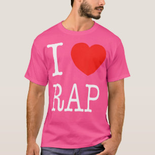 Camiseta I Heart Rap I Love Rap Music Hip-Salto Dj Mc Frees
