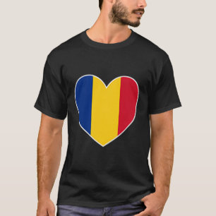Camiseta I Heart Romênia - Diversão romena Flag Heart