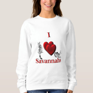 Camiseta I Heart Savannah Cat