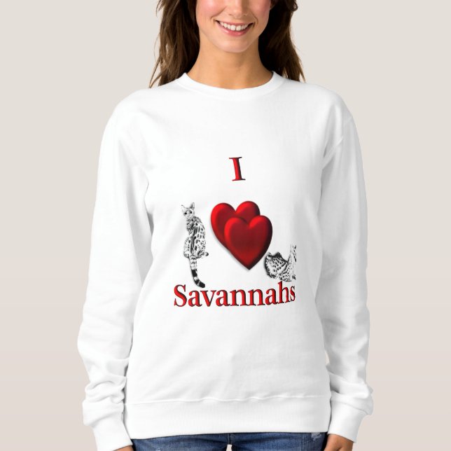 Camiseta I Heart Savannah Cat (Frente)