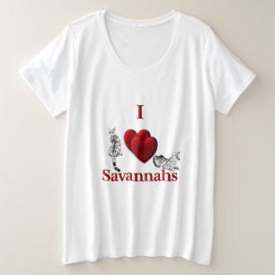 Camiseta I Heart Savannah Cat