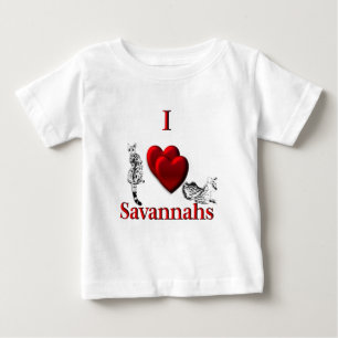 Camiseta I Heart Savannah Cat