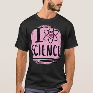 Camiseta I Heart Science Cute Atom Heart