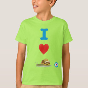 Camiseta I Heart Snails Youth
