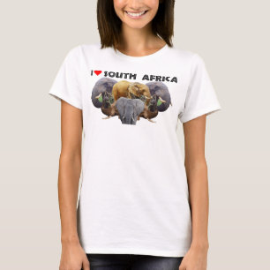 Camiseta I Heart South Africa Elephant Emblem